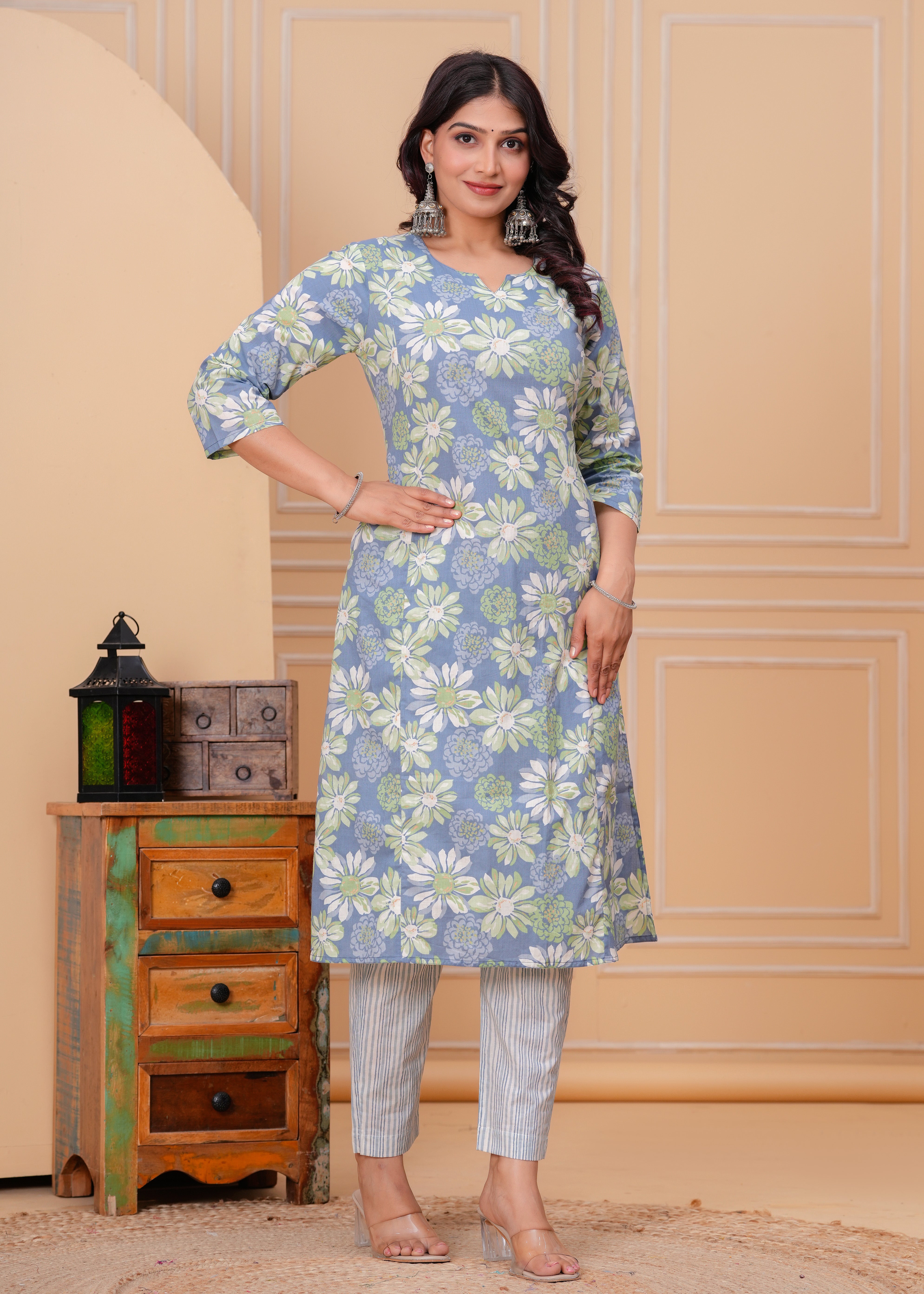 Light Blue Linen Cotton Co-ord set